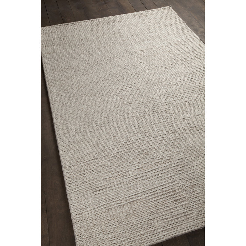 Tapis de zone beige tissé à la main burtle, Rectangle 5 pi x 7 pi 6 po