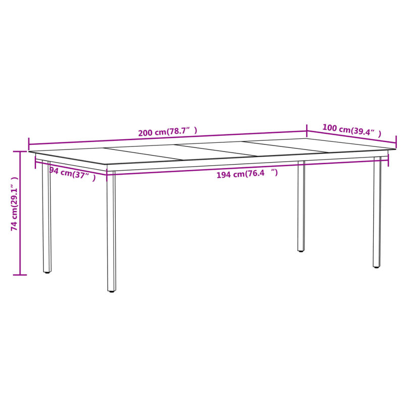 Geane 8 - Person Patio Dining Set with Rectangular Table