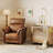 Power Swivel Rocking Recliner Chair with USB Ports, Double Handrail PU Leather Glider Recliner-2099210019