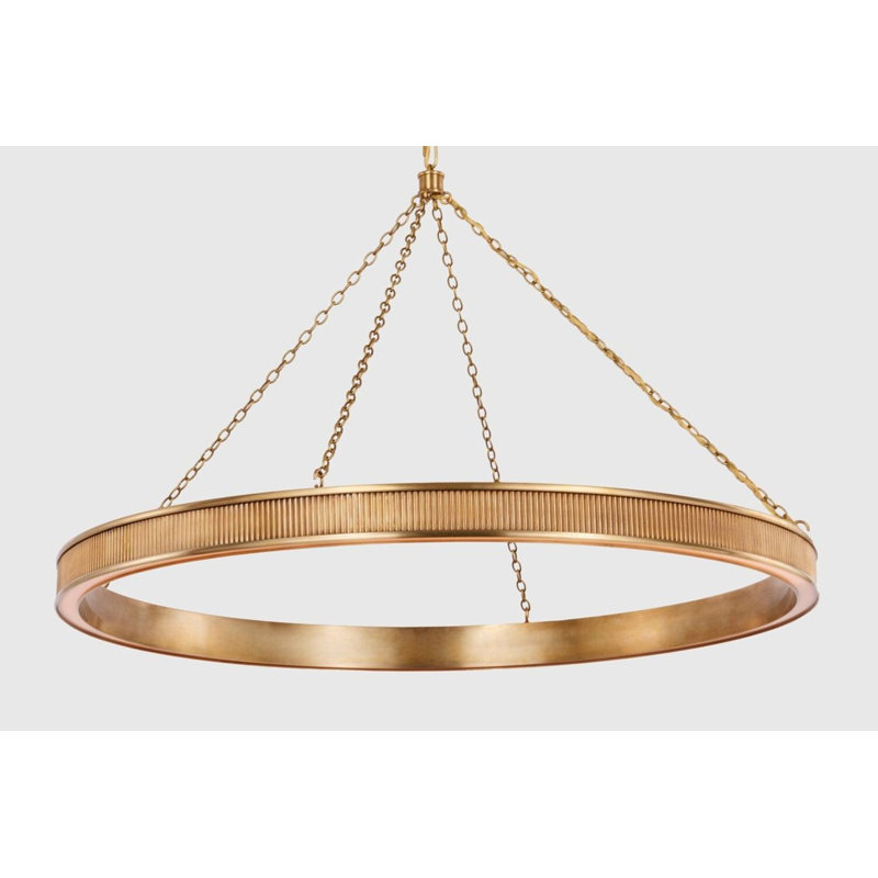 Menil 4 - Light LED Chandelier, Soft Brass