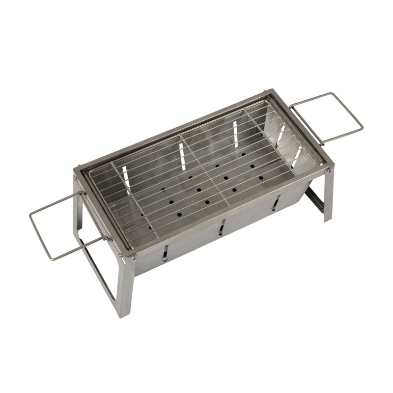 Barbecue au charbon pliable Fire Sense, acier inoxydable, grille à charbon et sac de transport inclus
