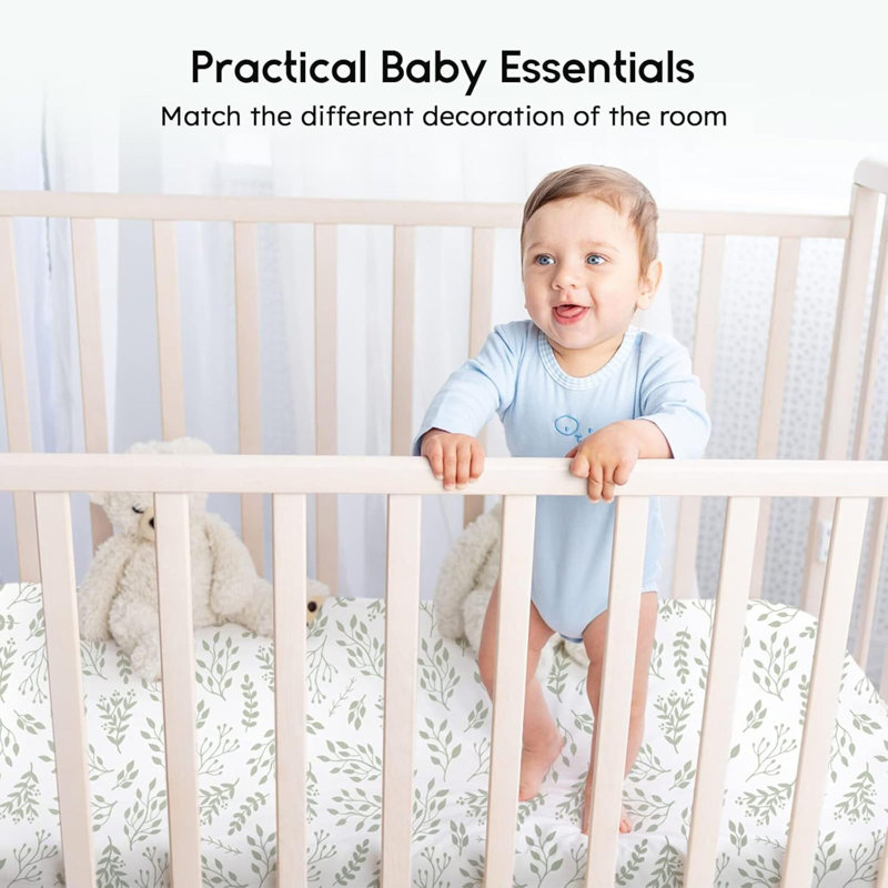 Ensemble de draps pour lit de bébé pour garçon, ensemble de 2 draps-housses pour lit de bébé standard et matelas pour tout-petit, drap de bébé en microfibre ultra doux 28 po x 52 po x 8 po