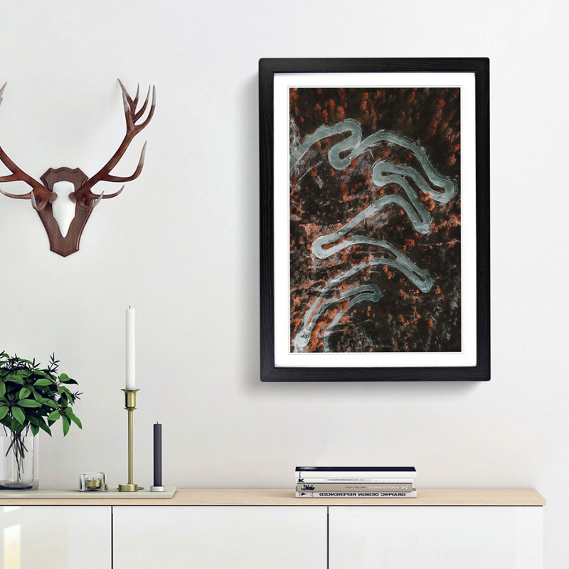 Maloja Pass in Switzerland - Picture Frame Painting Print, 87cm H x 62cm W x 2cm D, Black Framed