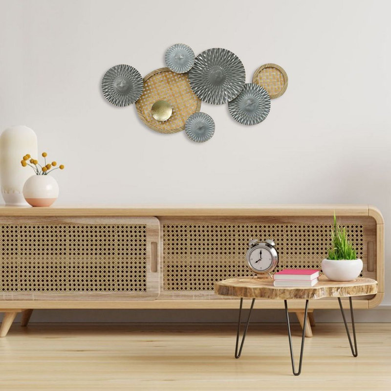 Art mural de matériaux mixtes pour les salons et les bureaux