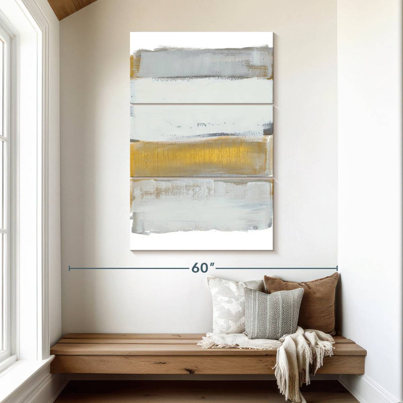 Avery nuances de gris doré, H 50 po x l 32 po