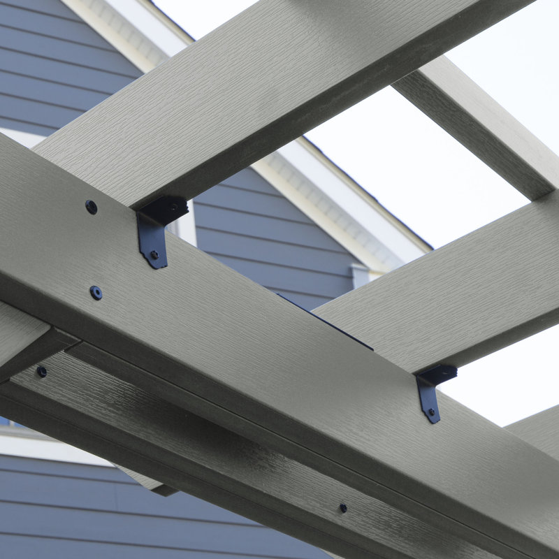 Pergola en plastique Bodhi, Teck côtier, Abri de garage en plastique x P 10 po