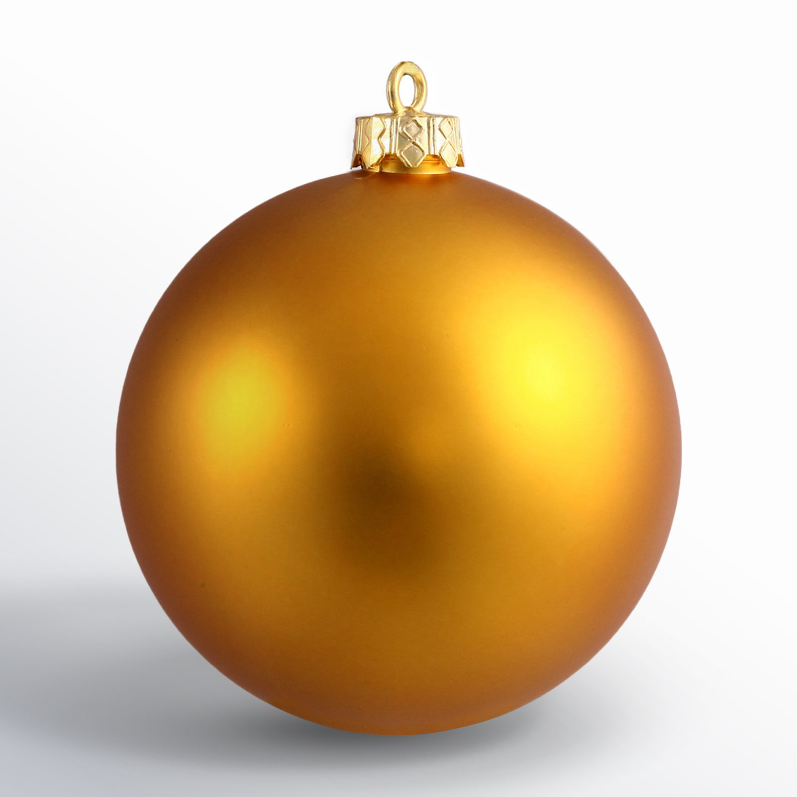 The Holiday Aisle® 3" Shatterproof Bauble, Antique Gold, 3" H x 3" W x 3" D