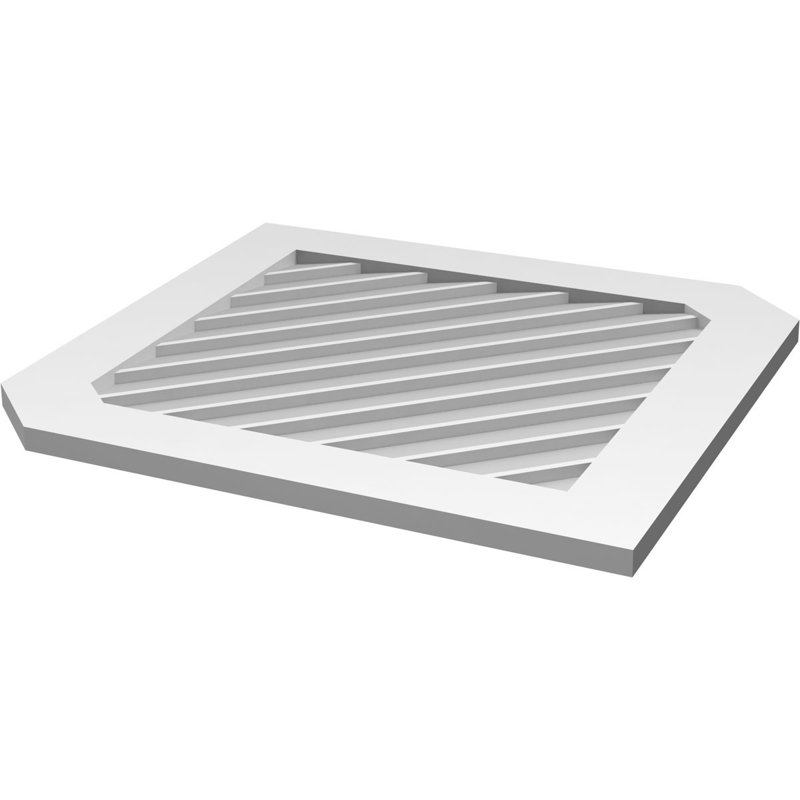 Ventilé vertical à pignon vertical 13/12 po, H 1 po x l 34 po x L 42 po