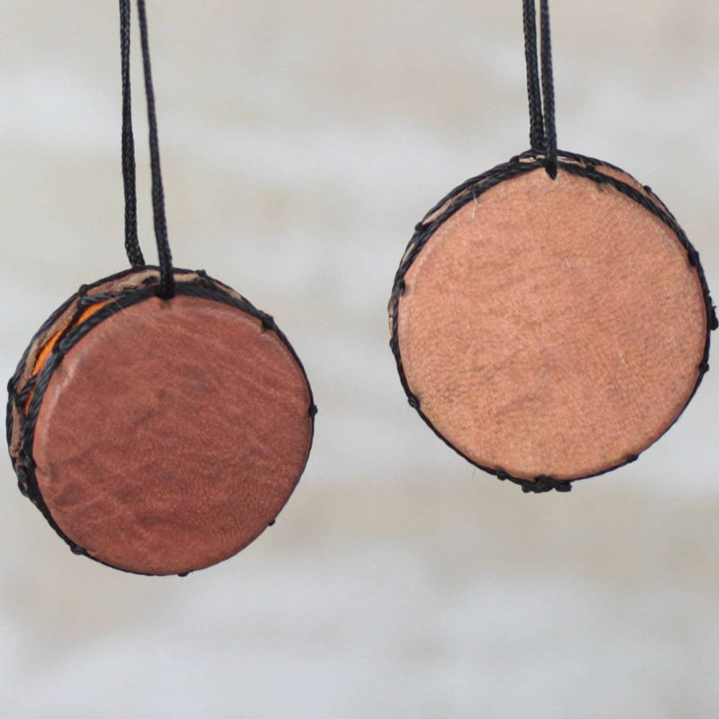 Ornement figurine suspendue en cuir tambour bass