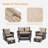 Jerney 6 - Person Patio Conversation Set with Cushions-1409255516