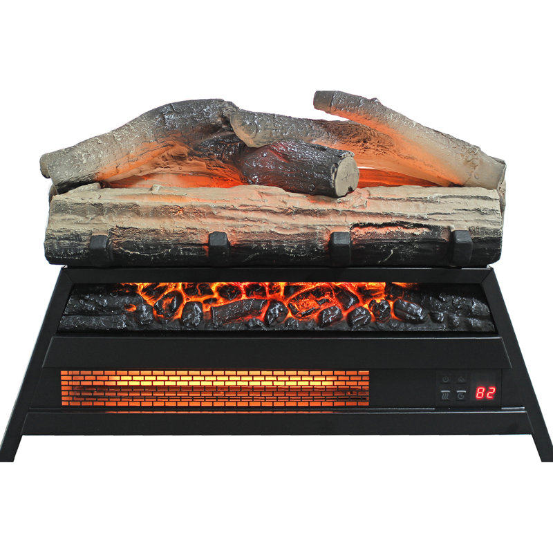 Foyer électrique 23 po, chauffage infrarouge, insert à bûche 3D, 1500 W / 5000, flamme et température réglables, télécommande, double / ul, utilisation intérieure 23 po avec chauffage, télécommande 1500 W 5000, salle de spa