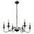 Emilyn 6-Light Dimmable Matte Black Classic/Traditional Candle-Style Chandelier-2081457349