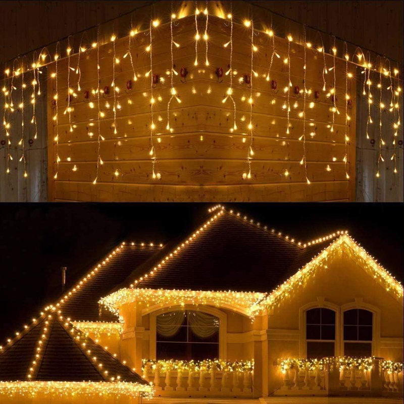 LED Indoor / Outdoor Icicle Light, Warm White, 10cm H x 5cm L x 4cm D