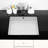 19"x15" White Ceramic Rectangular Undermount Bathroom Sink with Overflow