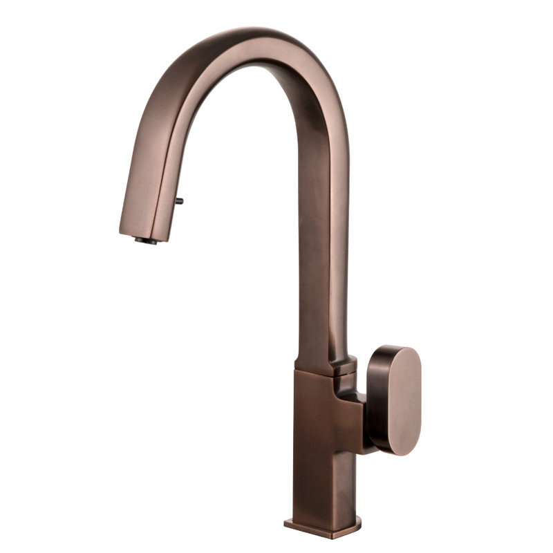 Houzer Azura Pull Down Kitchen Faucet, Polished Chrome