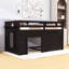 Lit mezzanine simple en bois avec tiroirs et tablette de rangement intégrés-34612049