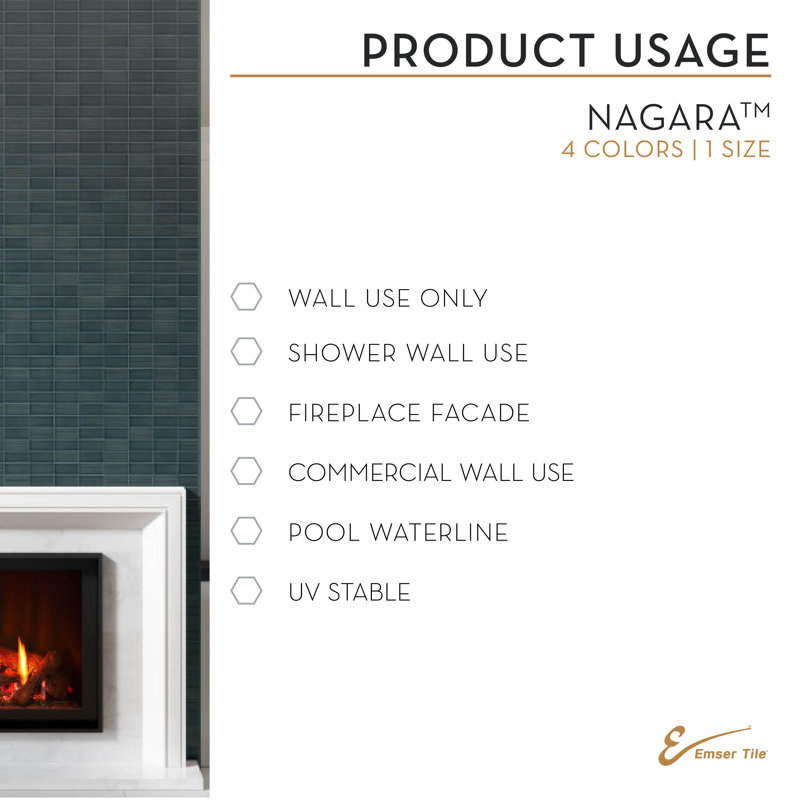 Nagara™ 11" x 11" Ceramic Grid Mosaic Tile, Gray