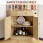 Corner Display Cabinet with Human Body Sensor RGB Lights, Wine Cabinet Liquor Stand with Glass Holder-1576863190
