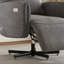 Fauteuil inclinable électrique pivotant, inclinable électrique avec charge USB et de type C, fauteuil d'appoint rembourré en velours pivotant à 360 °, pour le bureau à domicile et le salon, facile à assembler-1108931119