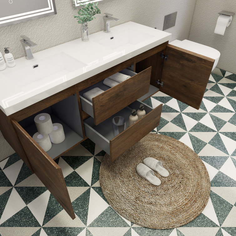 Double Drawers Bathroom Vanity - Mirrorwalla