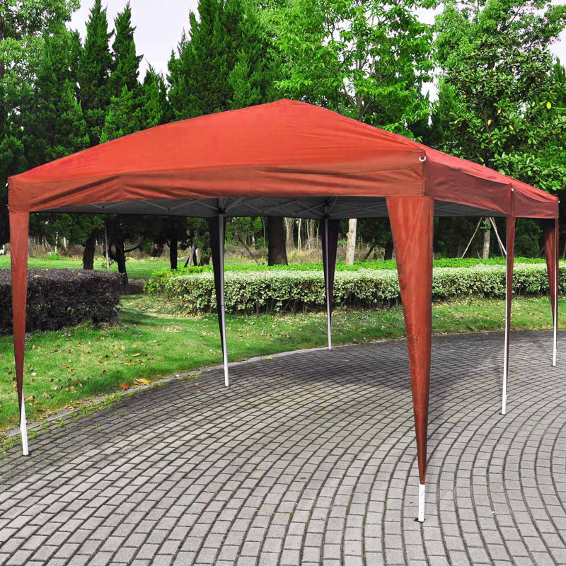 Corban 7.5m x 15m Metal Party Tent, Red