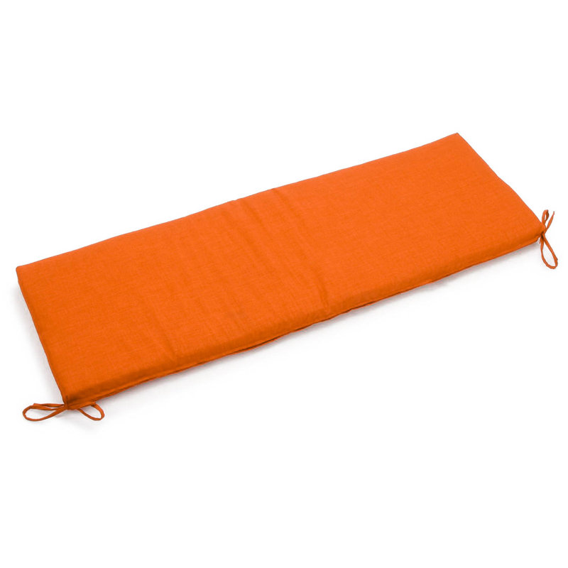 Outdoor 3'' Bench Seat Cushion, Tangerine Dream, 54" W x 19" D