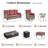 Bruner 7-Piece Swivel Wicker Rattan Patio Fire Pit Conversation Set With Hidden Tank Holder And Ottomans