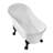 55" Streamline Clawfoot Soaking Acrylic Bathtub-62783352-76923870