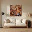 Oiseaux, art mural brun-96503515