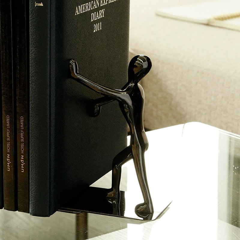Metal Bookends, Black