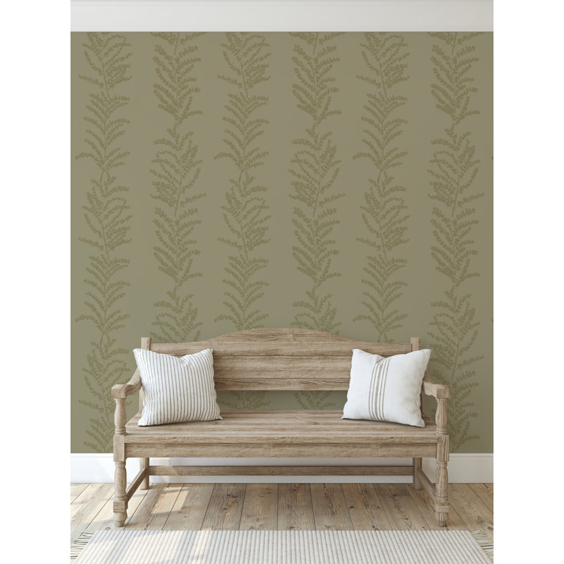 Yuki Osada Floral Wallpaper Double Roll, Olive