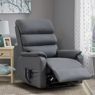 Muli 34.64"W High Back Recliner with Massage and Heat, Dual Motor, Lay Flat