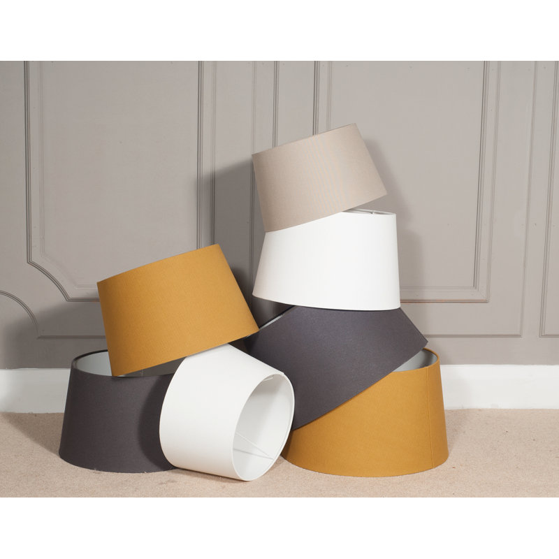 Lorin Cotton Empire Lamp Shade, Grey, 24cm H x 34cm W x 40cm D