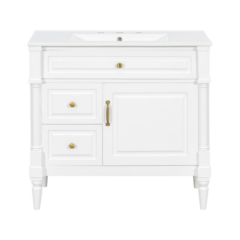 Durable Elegance Vanity, White