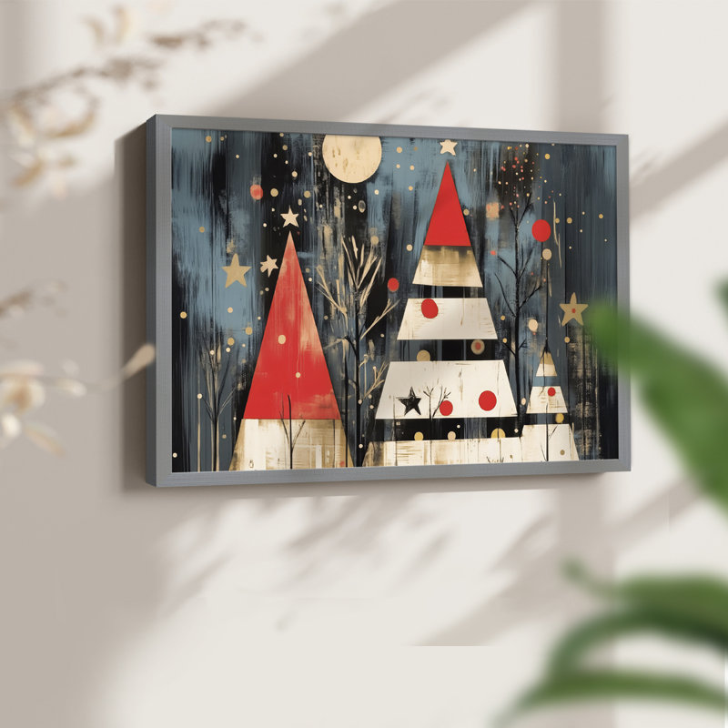 Chirstmas Art-DCCLXXI -Framed Print - Restickable, H 22 po x l 28 po, Gris