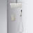 Ceiling Shower With 16" Head And Handheld - Brushed Nickel, Brass, Natural Rainfall Simulation, Self-Cleaning Nozzle, Matches American Standard Pipe Demands System & Handheld, ,-127377188