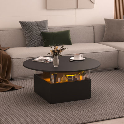 Solid Coffee Table with Storage