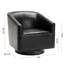 Chaise pivotante - Assise de meuble de salon de 22,5 po de hauteur avec base en bois noir, largeur de l'emballage de 33 po, rembourrage en mousse essentielle moderne, profondeur de 32,7 po-1660942879