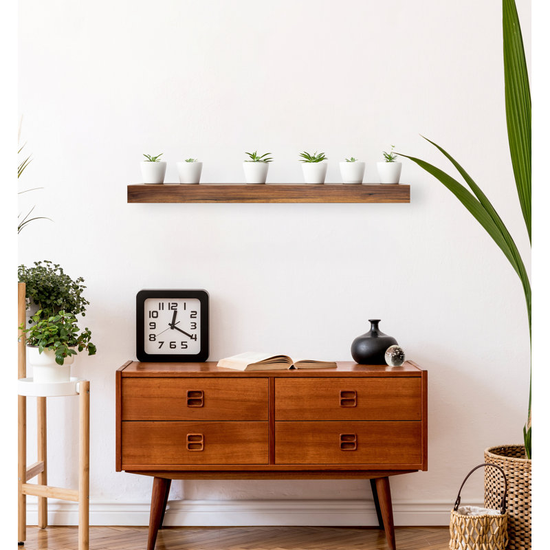 Emerald Lee Walnut Floating Shelf, 3" H x 38" W x 6" D