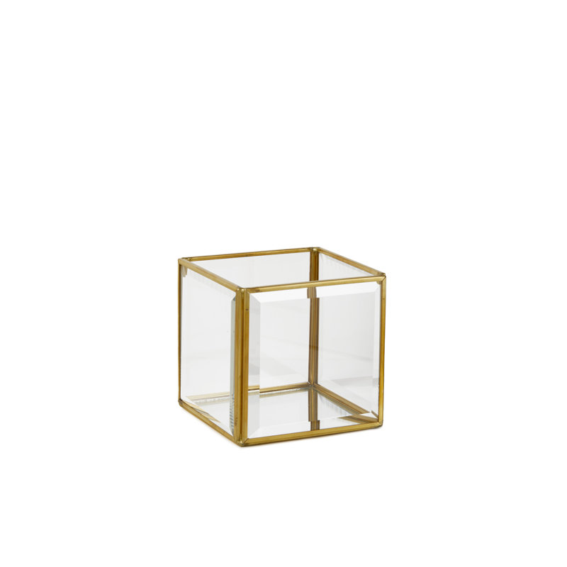 Tabletop Tealight Holder, 4" H x 4.25" W x 4.25" D