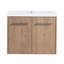 Armoire de salle de bain avec lavabo, portes à fermeture douce, conception à fixation flottante-624030047