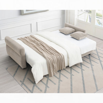 Haran Fabric Pull-Out Sleeper With Storage