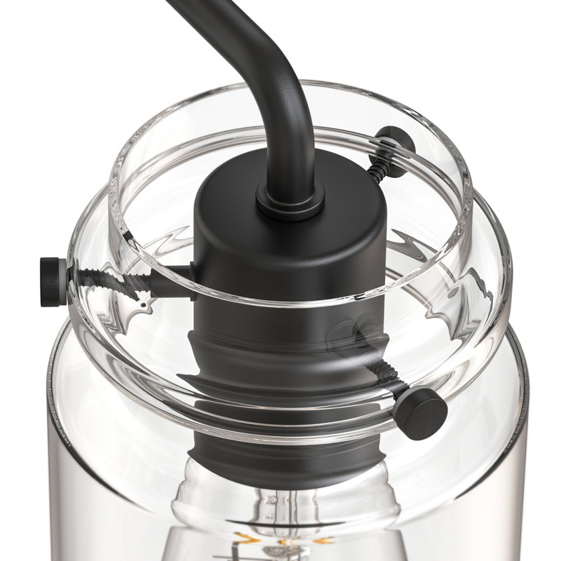3 - Light Dimmable Vanity Light, Matte Black, 9.4" H x 23.6" W x 6" D, 3 Lights