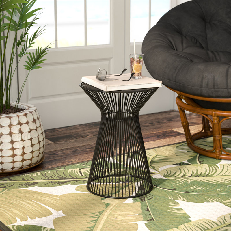 Alberte Modern End Table, Black