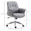 Chaise de bureau à domicile en microfibre Vinsetto, chaise de bureau d'ordinateur touffetée à hauteur réglable avec roulettes pivotantes, fonction d'inclinaison et accoudoirs rembourrés, gris clair