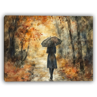 Dark Echo in Autumn Rain Canvas Print