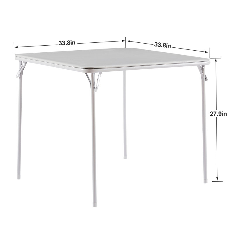 Table pliable à 4 joueurs 33,8 po Vecelo, Gris