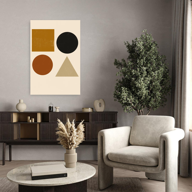 Contemporary Art Abstract Geometric Modern Wall Art by Little Dean - Wrapped Canvas Print, 91.44 cm H x 60.96 cm W