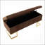 Banc de rangement en acier doré-1244226178