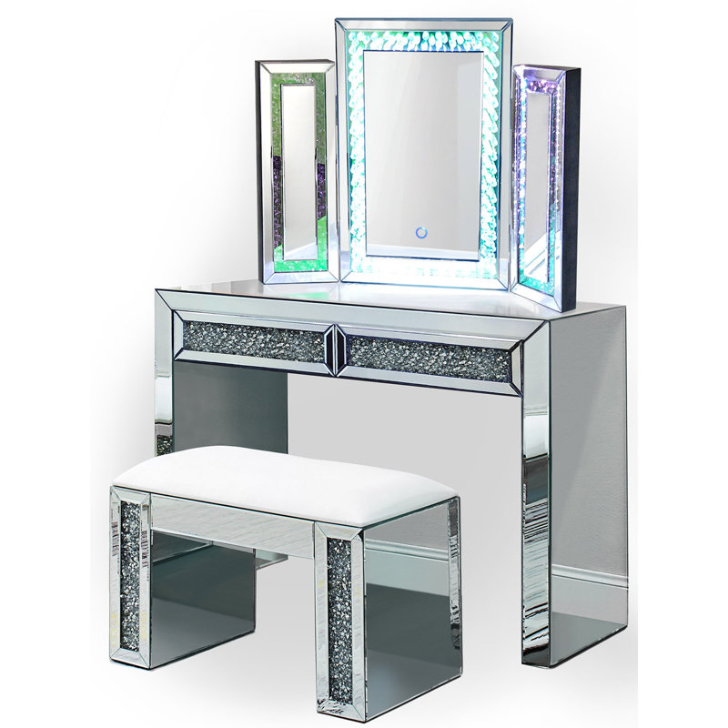 Ensemble de coiffeuse à maquillage Glam Jewel